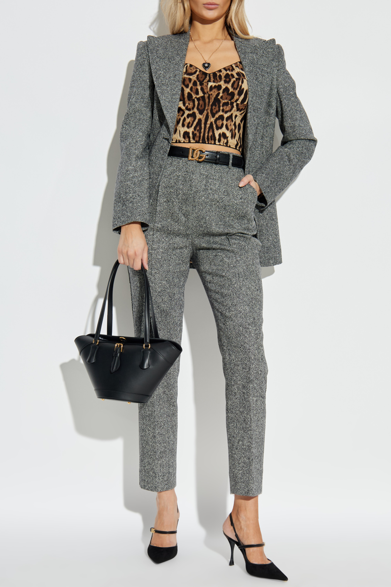【関税＆送料込み】Dolce & Gabbana Wool Trousers Wool jogging pants in Grey for Men | Dolce&Gabbana®